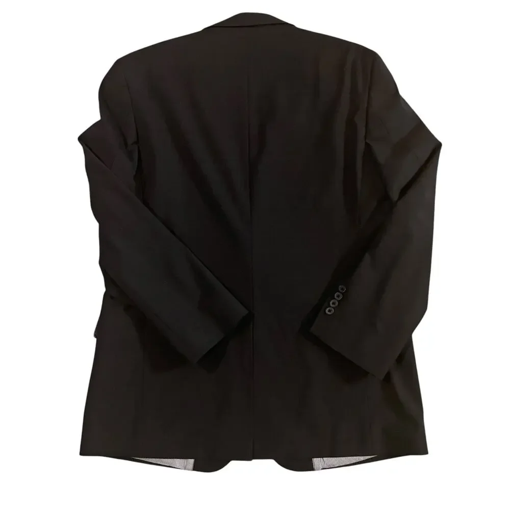 Brooks Brothers Explorer Blazer Jacket 44L‎ Black Madison Fit Two Button Wool